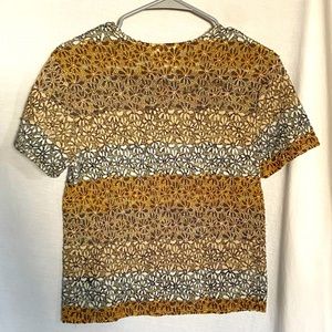 Vintage Kathie Lee Collection Daisy Pattern Embroidery Style T. Small